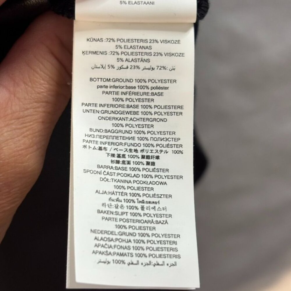 Michael Michael Kors Sleeveless Black Dress With Faux Leather Hem & Back Zipper - Picture 6 of 12